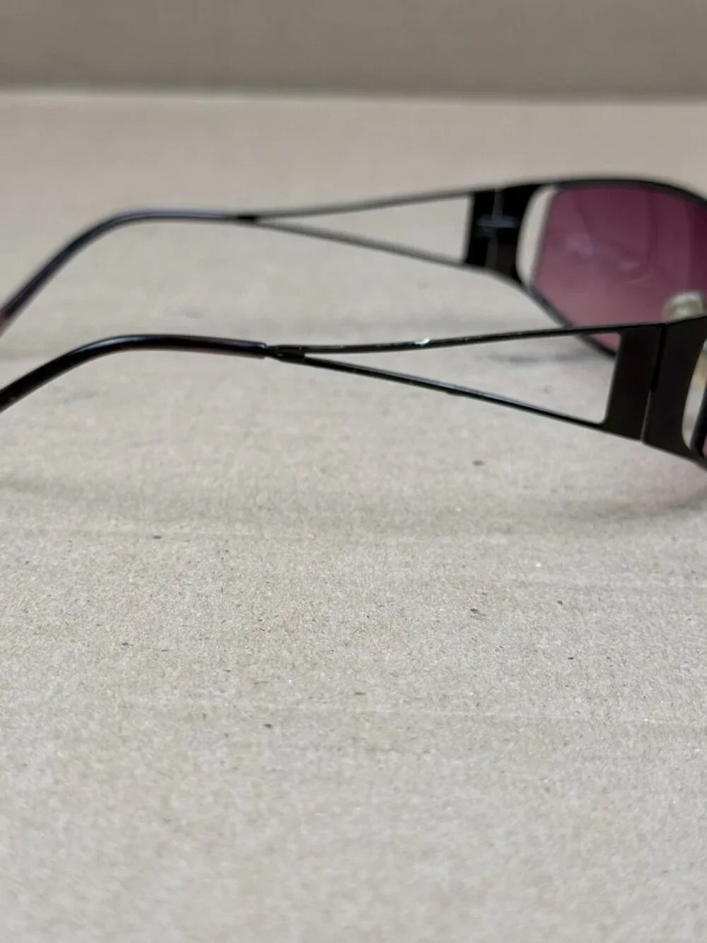 Men's Vintage Style Sunglasses Pink Tinted Lens DAMAGE